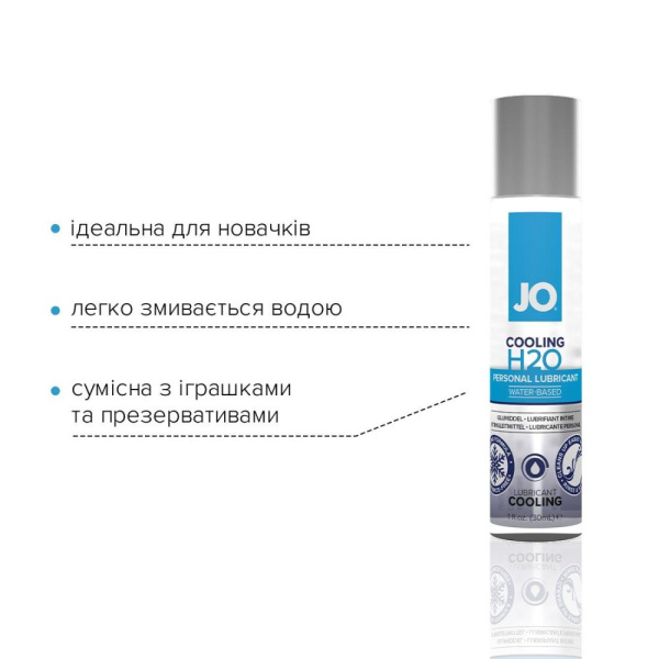 Охолоджувальна змазка на водній основі System JO H2O COOLING (30 мл) з ментолом, рослинний гліцерин