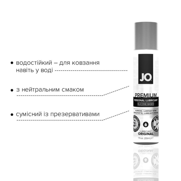 Лубрикант на силіконовій основі System JO PREMIUM — ORIGINAL (30 мл) без консервантів
